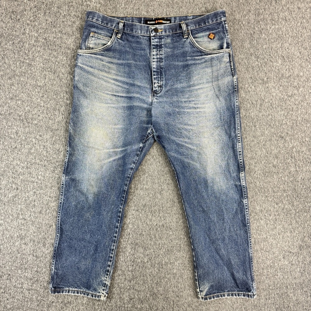 Wrangler 10FR31MWZ FR Jeans Relaxed Fit CAT2 Denim Blue‎ Mens 40x30